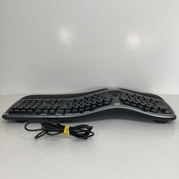 Microsoft Natural Ergonomic USB Wired Keyboard 4000 V1.0 Black KU-0462 TESTED - Picture 7 of 10